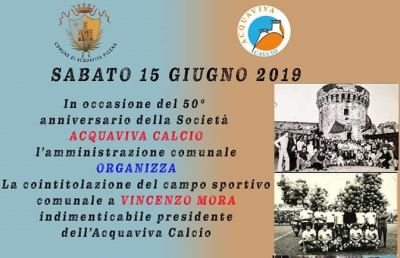 Acquaviva Picena, gara Vecchie Glorie ed intitolazione nuovo campo sportivo