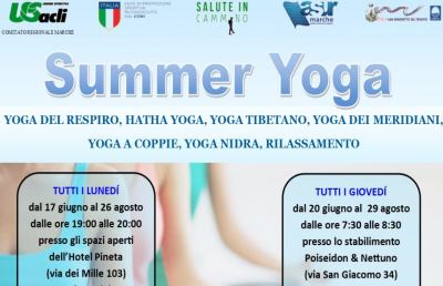 San Benedetto del Tronto, dal 17 Giugno due lezioni settimanali gratuite di yoga