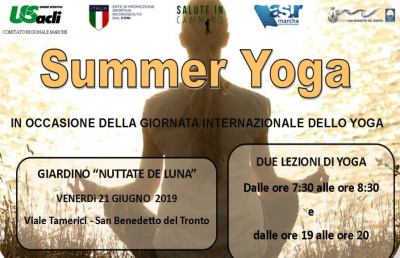 San Benedetto, due iniziative per la Giornata internazionale dello yoga