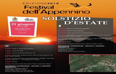 Festival dell’Appennino 2019, il 21 Giugno solstizio d'estate a Venarotta