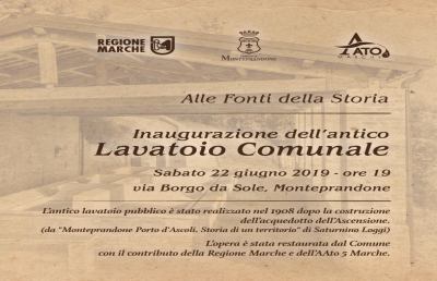 Monteprandone, s’inaugura l’antico lavatoio comunale  