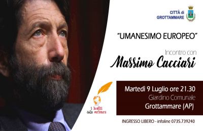 Grottammare: ''Umanesimo europeo'', incontro con il filosofo Massimo Cacciari 