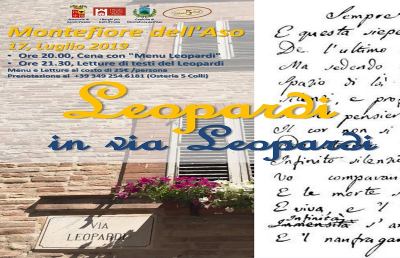 Montefiore dell’Aso, appuntamento con ''Leopardi in via Leopardi''