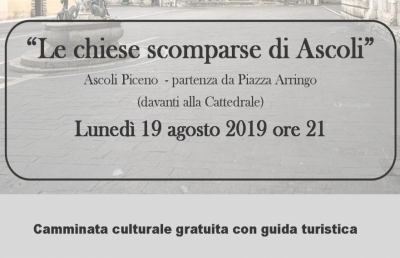 ''Sport senza età'', camminata culturale “Le chiese scomparse di Ascoli”