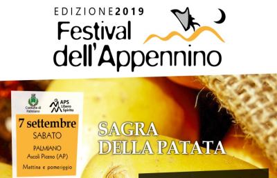 Festival dell’Appennino 2019, giornata dedicata a Palmiano e alla ''Sagra della Patata''