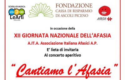 Giornata Nazionale dell'Afasia, concerto speciale all'Auditorium ''Neroni'' di Ascoli