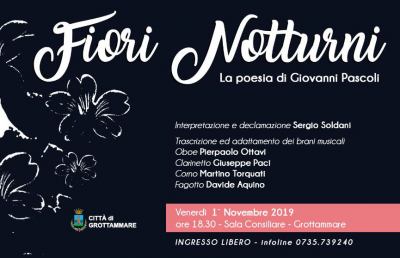 Grottammare, per il giorno di Ognissanti appuntamento con il recital ''Fiori notturni''