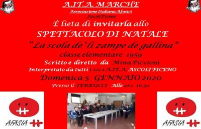 Ascoli Piceno, spettacolo dell'Associazione Italiana Afasici Marche