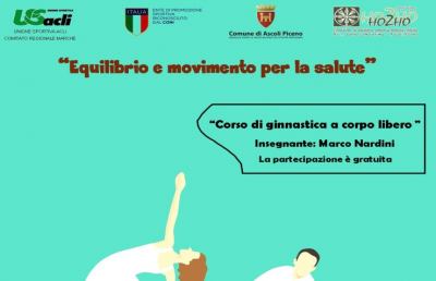 Ascoli Piceno, parte corso gratuito di ginnastica ''Equilibrio e movimento per la salute''