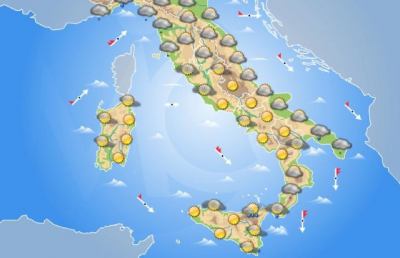 Meteo, la situazione generale per Lunedì 27 Gennaio