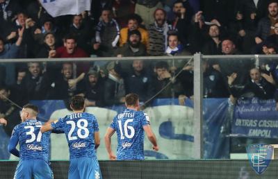 Empoli-Pisa 2-1, Frattesi e Tutino (al 96') regalano il derby toscano agli azzurri di Marino