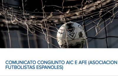 Coronavirus, Associazione Italiana Calciatori chiede all'Uefa la sospensione di tutte le gare
