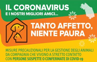 Coronavirus, misure precauzionali per animali domestici che vivono a contatto con positivi