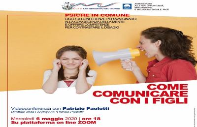 San Benedetto, appuntamento web con ''Psiche in Comune''