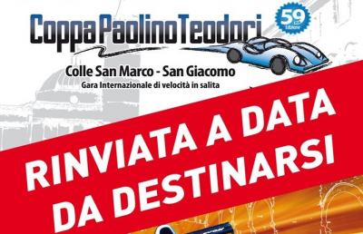 Coronavirus: Coppa Paolino Teodori, rinviata a data da destinarsi l'edizione 2020