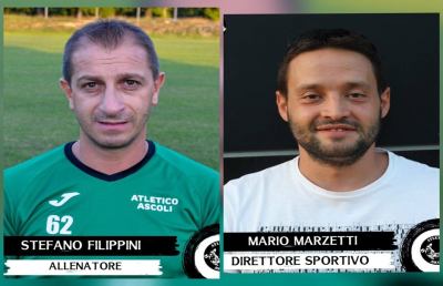 Atletico Ascoli, confermati anche per la prossima stagione mister Filippini ed il ds Marzetti