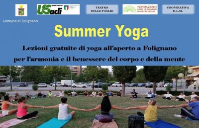 Folignano, tutto pronto per la terza edizione di ''Summer Yoga''