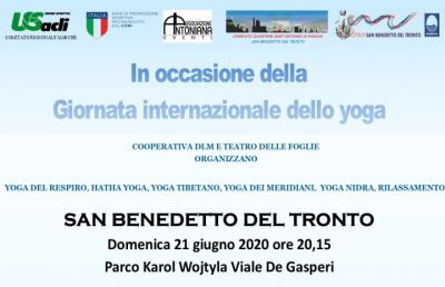 A San Benedetto del Tronto si festeggia ''La Giornata internazionale dello yoga''