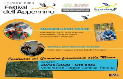 Festival dell’Appennino, Sabato 20 Giugno si parte con Massimiliano Ossini 