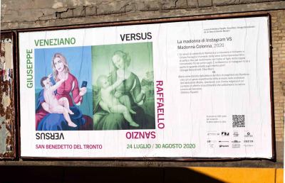 San Benedetto del Tronto, in Piazza Sacconi la mostra “Giuseppe Veneziano Vs Raffaello Sanzio”