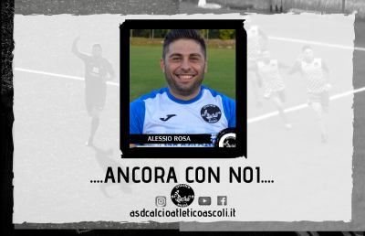 Atletico Ascoli, confermato bomber Rosa anche per il campionato di Eccellenza