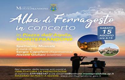 Monteprandone, ''Alba di Ferragosto'' con un concerto evento 