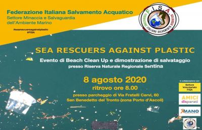Sentina:''Beach clean e dimostrazione di salvataggio'', campagna per sensibilizzare sul consumo di plastica