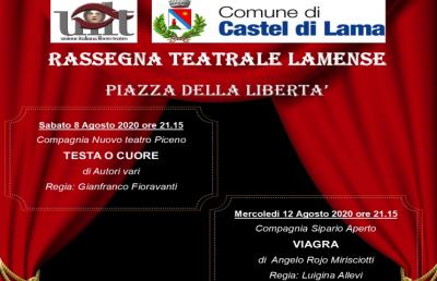 Castel di Lama, in Piazza della Libertà secondo appuntamento con la Rassegna Teatrale