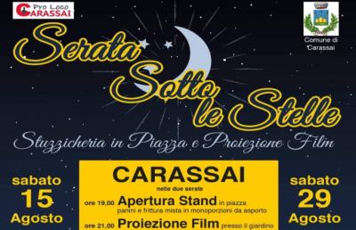 Carassai, due ''Serate Sotto le Stelle'' in centro storico il 15 ed il 29 Agosto