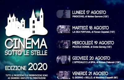 Ascoli Piceno, tanti appuntamenti di rilievo nella settimana dedicata a ''Cinema sotto le stelle''