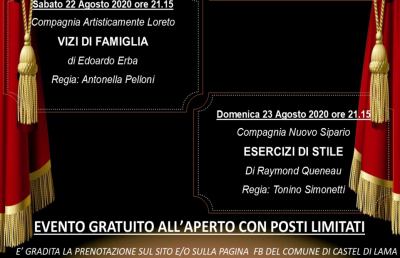 Castel di Lama, due commedie per concludere la Rassegna Teatrale 2020