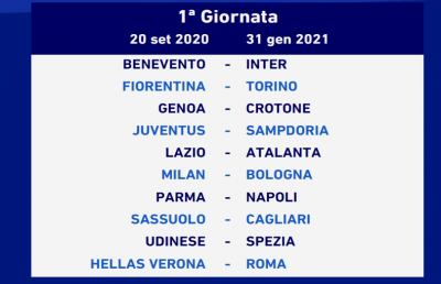 Serie A, stilato il calendario del campionato 2020/2021. La Juventus apre con la Sampdoria