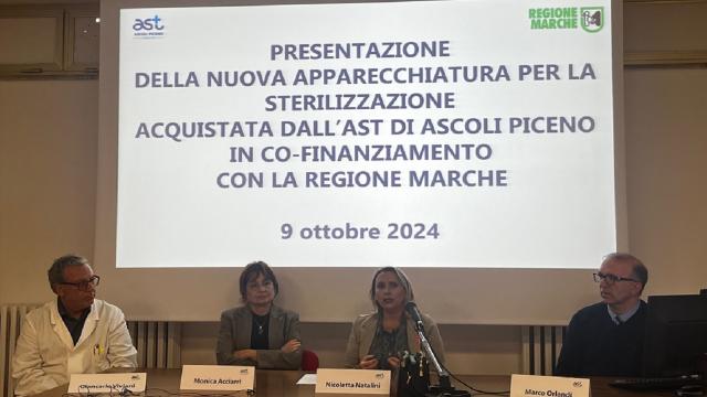 Ast Ascoli Piceno, nuova strumentazione per sterilizzazione dispositivi medici al ''Mazzoni''