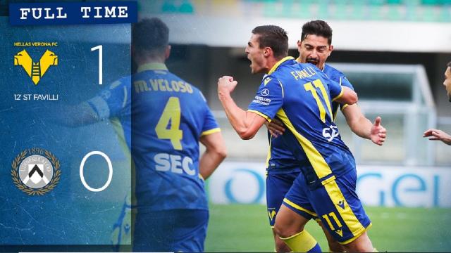 Verona-Udinese 1-0, highlights. Decisiva una rete dell'ex Ascoli Favilli
