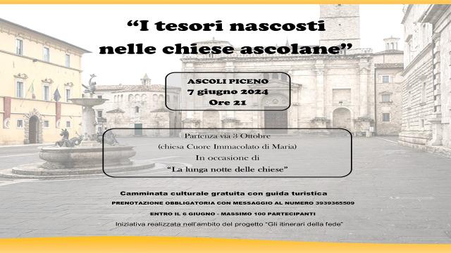 Unione Sportiva Acli, appuntamento con ''I tesori nascosti nelle chiese ascolane'' 