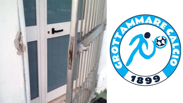 Grottammare Calcio, irruzione notturna al 'Pirani'. Danneggiati locali segreteria, magazzini e bar
