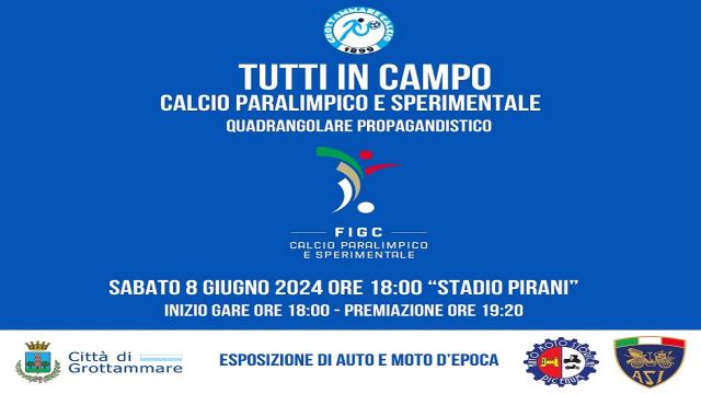  Grottammare: ''Tutti in campo'', lo stadio 'Pirani' ospita il calcio paralimpico 
