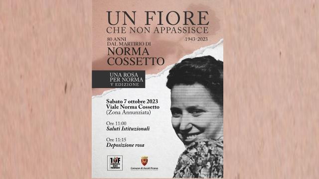 Ascoli Piceno: cerimonia per ricordare Norma Cossetto, giovane studentessa uccisa dai partigiani di Tito