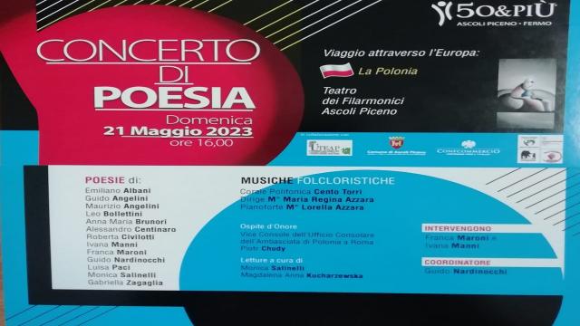 Ascoli Piceno: Teatro Filarmonici, appuntamento con il ''Concerto di Poesia''