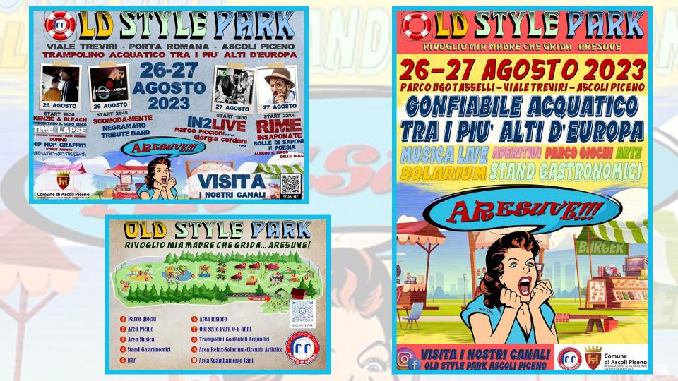 Ascoli Piceno, a Porta Romana la prima edizione di “Old Style Park - Rivoglio mia madre che grida Aresuve!”