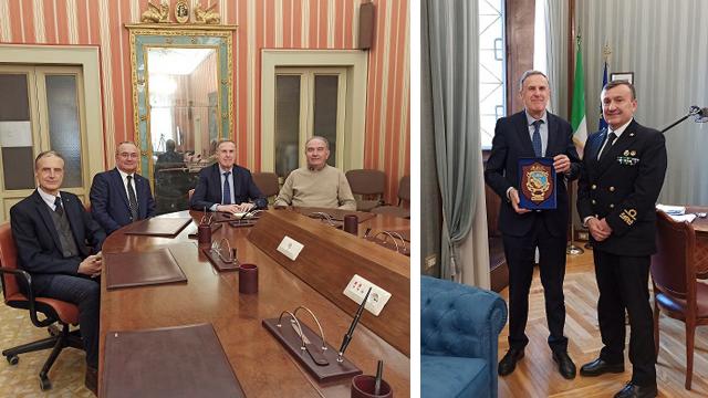 Ascoli Piceno, prefetto riceve Direttore Marittimo Marche Ammiraglio De Carolis e rappresentanti Confcommercio 