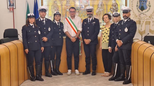 Monteprandone, cerimonia di consegna di encomi alla Polizia Locale per gestione pandemia Covid