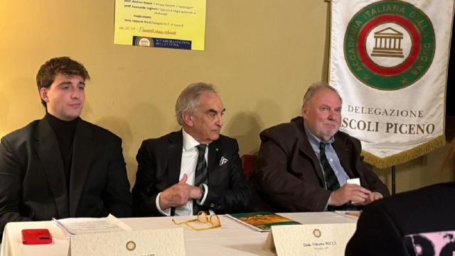 Accademia Italiana della Cucina delegazione di Ascoli, al ''Meletti'' conferenza sull'acqua e sul vino