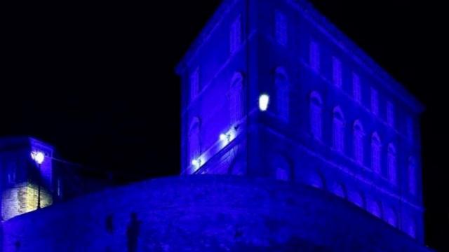Monteprandone aderisce all'iniziativa ANCI e Unicef: Palazzo Comunale e Borgo Storico si illuminano di blu