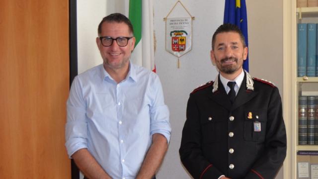 Provincia Ascoli Piceno, presidente Loggi incontra nuovo comandante dei Carabinieri Barone