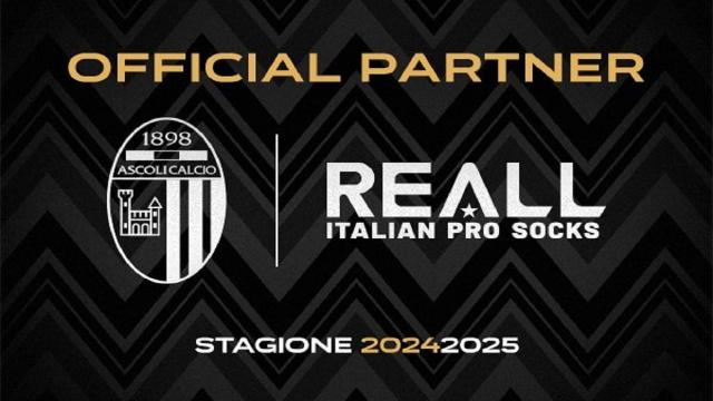 Ascoli Calcio: nuova partnersip con REALL, azienda leader nel settore delle calze sportive tecniche