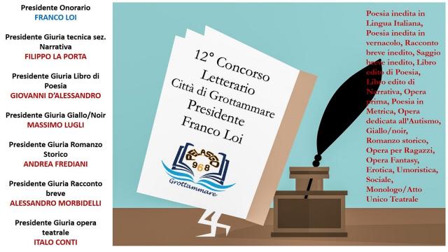 Dodicesima edizione del concorso letterario ''Città di Grottammare'', il regolamento