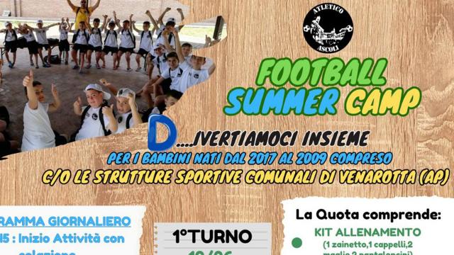 Atletico Ascoli, torna anche nel 2023 il Football Summer Camp per bambini e bambine