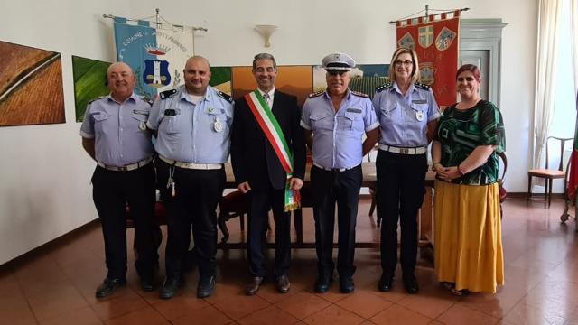 Grottammare, encomi 'Covid 19' al Comando della Polizia locale. Consegnati gli attestati conferiti dalla Regione Marche