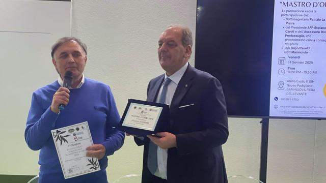 Frantoio Agostini di Petritoli: dopo premio 'Miglior Mastro Oleario d'Italia' arriva riconoscimento delle 'Tre Foglie'
